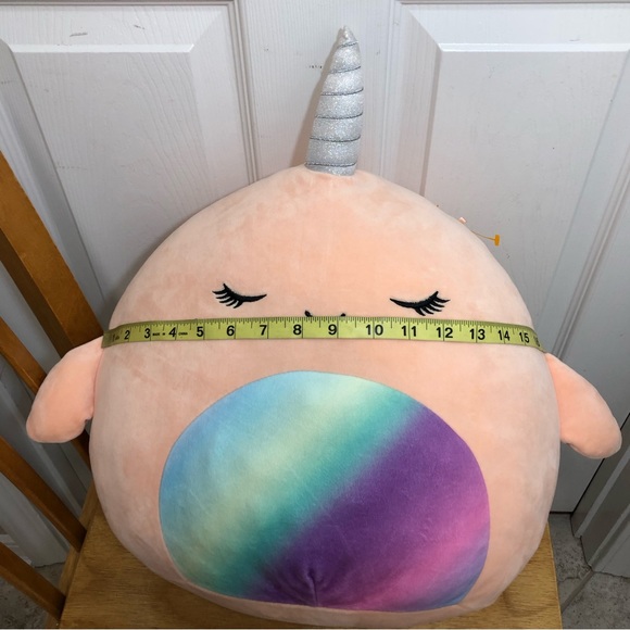 Kellytoy Squishmallows Plush Narwhal Rainbow Unicorn Stuffed Plush Pillow 13.5” - Picture 9 of 14